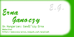 erna ganoczy business card